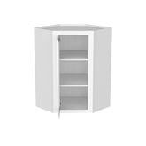 RTA Solid Wood Cabinet Inset Origami White Glass Door Wall Cabinets for Kitchen Bathroom and Laundry Storage (Glass Insert Sold Separately)
